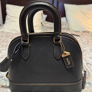 Coach REVEL 24 Black Crossbody Bag with Gold Accents